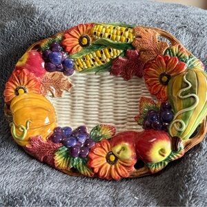 Beautiful Fitz and Floyd “ Autumn Bounty” platter.
